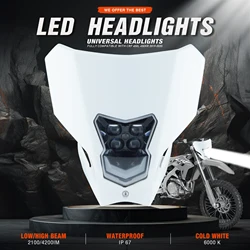 PowerZone Motorcycle Headlight LED For Honda CRF CRF450L CRF450XR 2019 2020 Supermoto Head Light Head Lamp Fairing Enduro