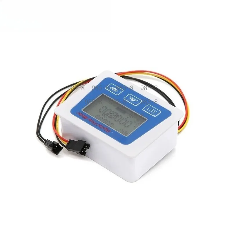 Flow Sensor, Temperature & Time Monitoring G1/2 Digital Water Flow Meter with LCD Display