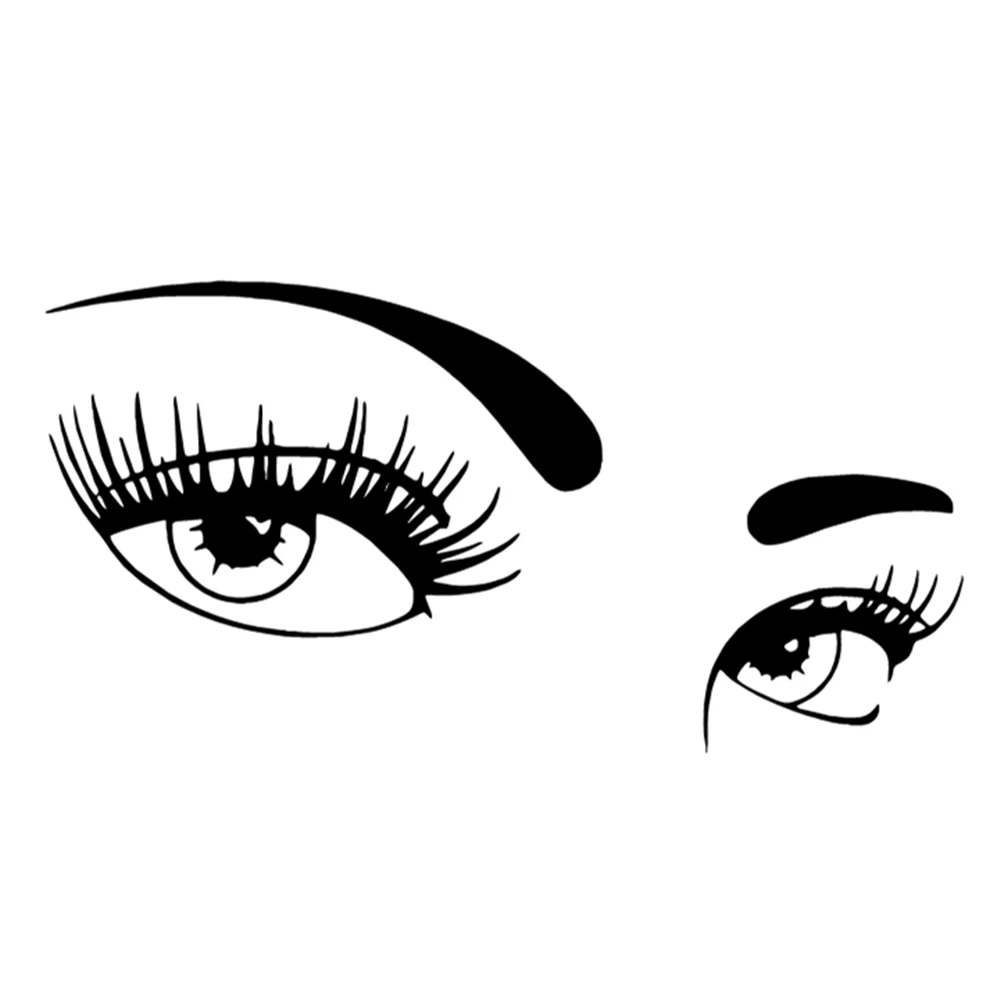 Beautiful Women Eyes Eyelashes Graphic Car Sticker Vinyl Decal Waterproof Vehicle Window Decor Fashion Accessories