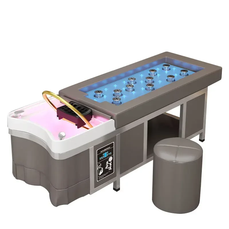 shampoo bed, beauty salon, special water circulation, head therapy, massage steel frame bed
