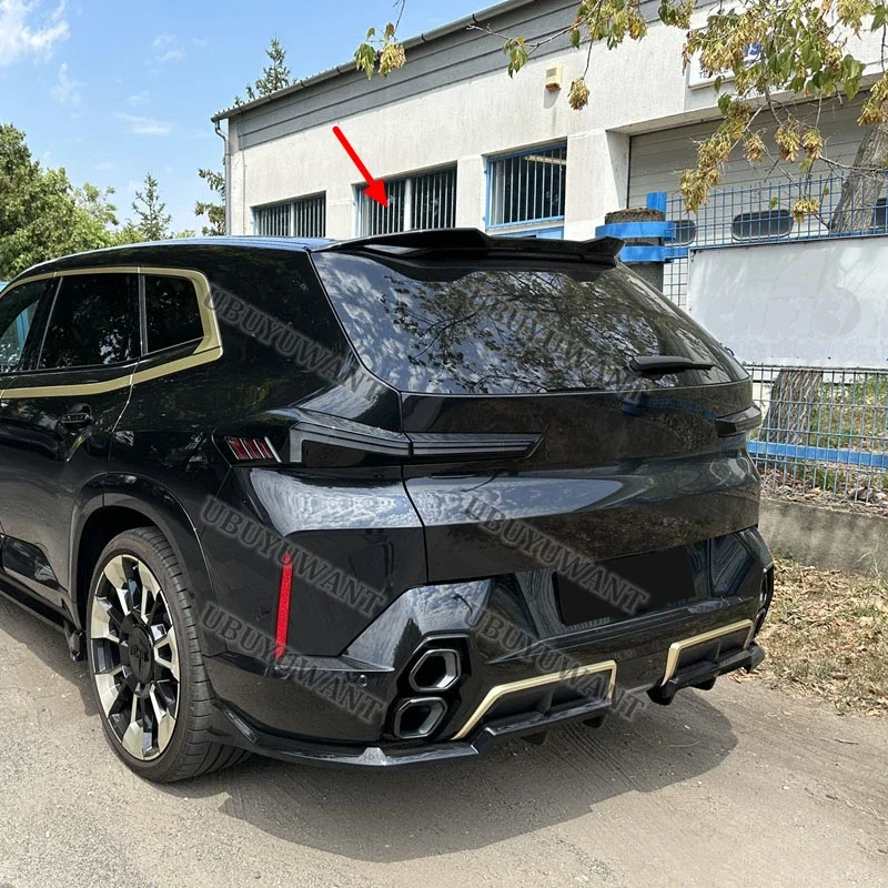 Für BMW XM 2023 2024 2025 Real Carbon Fiber Hinten Flügel Stamm Lip Spoiler Auto Zubehör