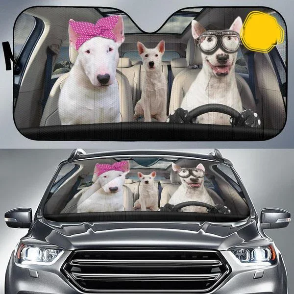 Bull Terrier Dog Car Sun Shade, Car Decoration, Bull Terrier Car Sun Shade, Bull Terrier Gift, Gifts For Him, Mother Day Gift MC