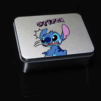 Kawaii Stitch Storage Box Exquisite Travel Child Candy Student Portable Pattern Iron Box Pill Tidy Life Daily Necessities Gift