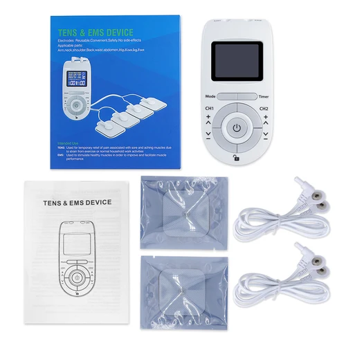 Imagen 2 del producto Estimulador muscular eléctrico TENS EMS, masajeador facial y corporal con acupuntura, terapia Digital, herramienta de masaje Herald, dispositivo electroestimulador