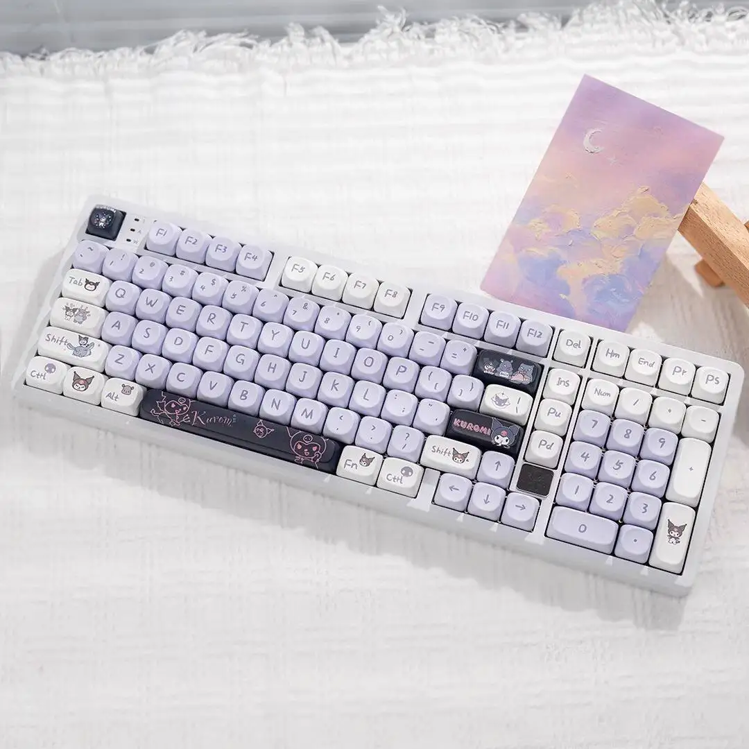 

Kulomie theme keycap custom mechanical keyboard cute girl PBT sublimation MOA round keycap cross