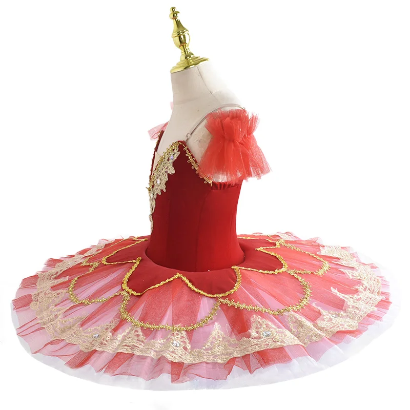 Bianco rosso pizzo balletto tutu donne professionali cigno nero concorrenza paillettes fiore vestito gonna bambini bambino ragazze bambino adulto