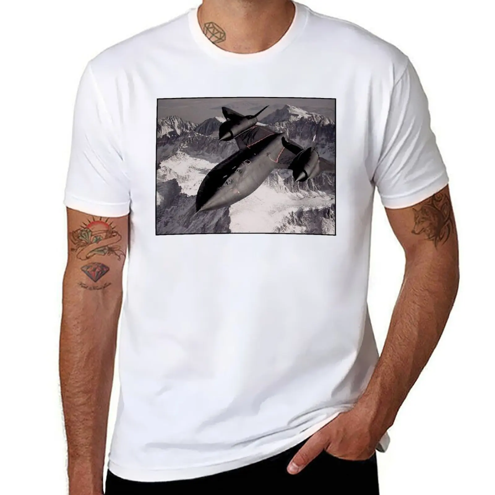 

BLACKBIRD SUPERSONIC : United States Military Jet Print T-Shirt t shirts with prints cotton tshirt 100% T-Shirt