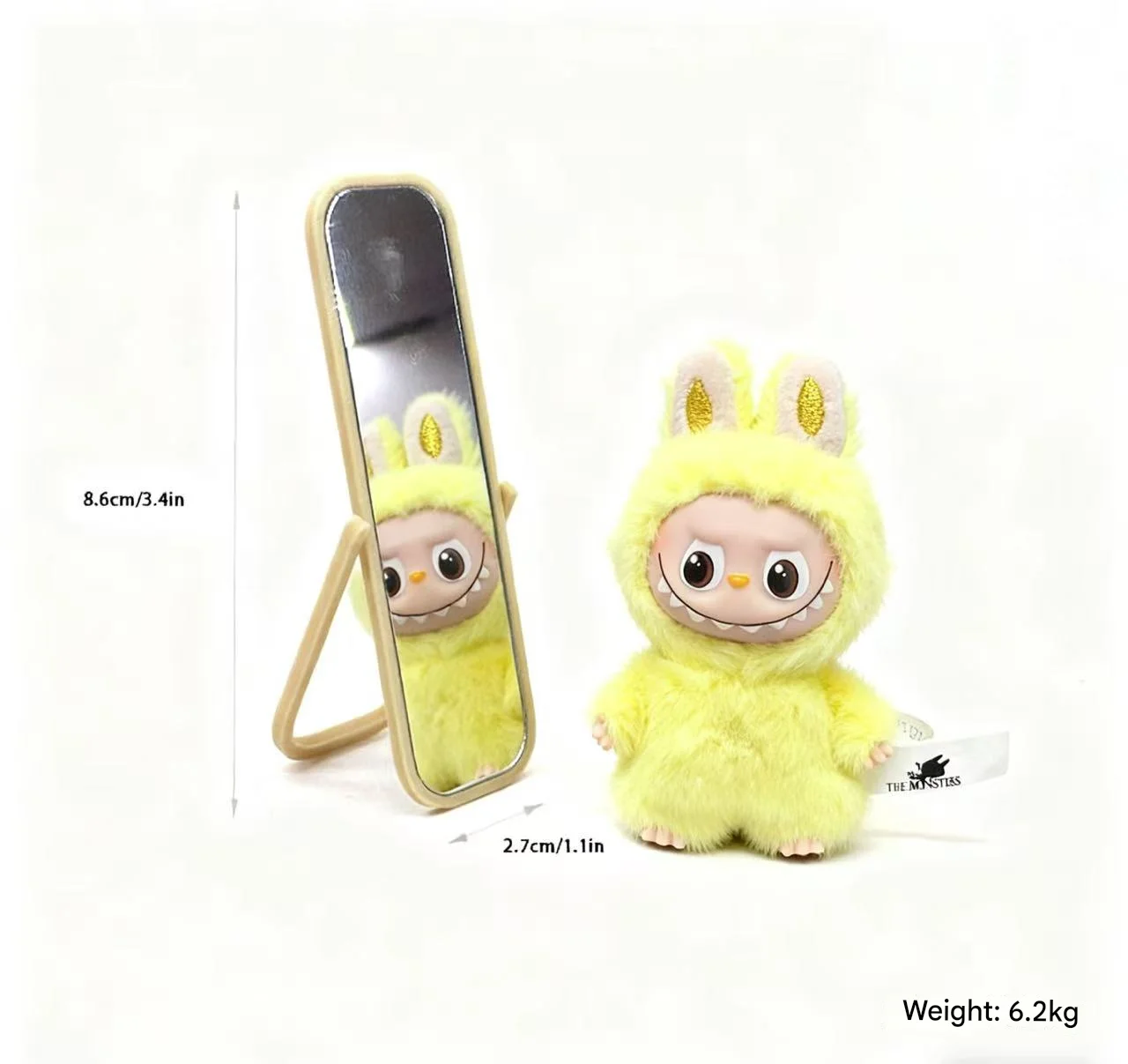 Подходит для LABUBU, слепых коробок, зеркал, миниатюрного реквизита для сцен, аксессуаров для кукол, 3D-украшений и подарков (без кукол)