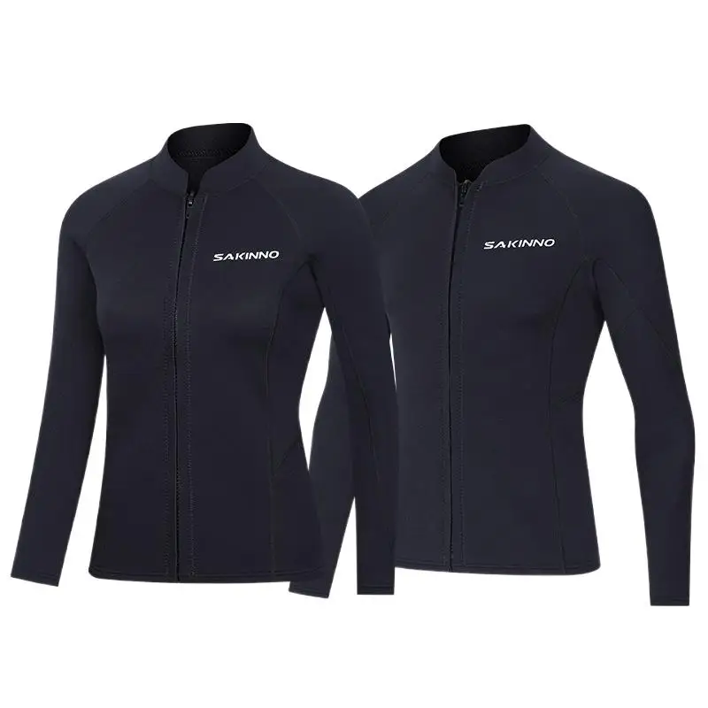 Men's and Women's Couple's Long-Sleeved Diving Top Warm-Keeping and Cold-Proof Windproof Sunscreen Diving Suit Swimming Surfing