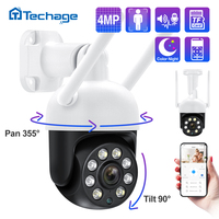 Techage 4MP PTZ WIFI IP Camera Speed Outdoor Wireless AI Security Surveillance IP Camera Full Color Night Two Way Audio ONVIF