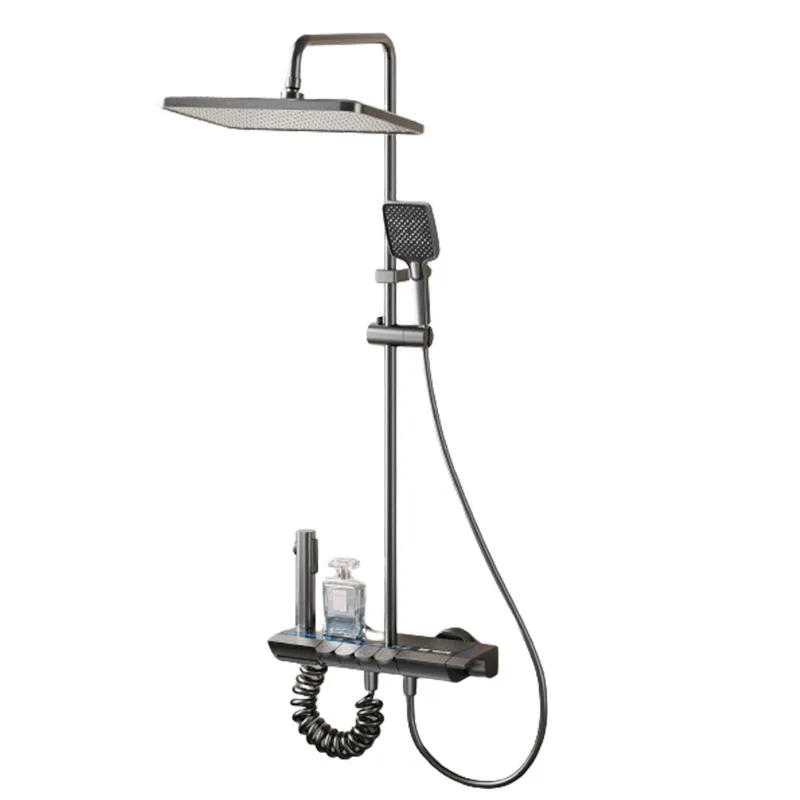 

Digital pressurized shower set, household, multi-function, shower, full set, wear-resistant, piano buttons