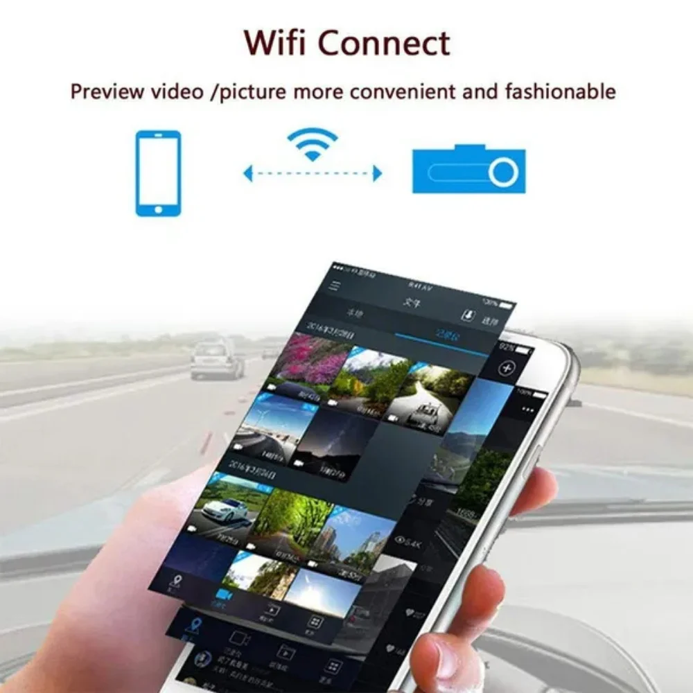 Dashcam Dual Camera 1080P Inside Front Camera 2 Lens Recorder Car DVR Recorders Dash Cam with WIFI Dash Camera Cars Camcorder