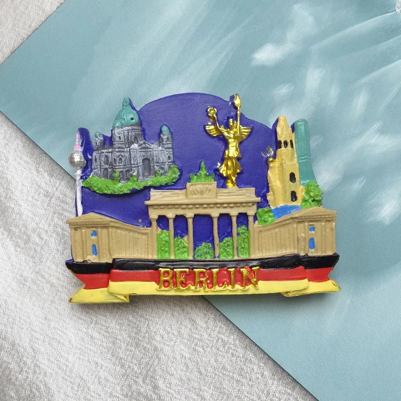 

Berlin, Germany, City Landmark Building Tourist Souvenir Fridge Magnet Cultural and Creative Home Decoration Gift