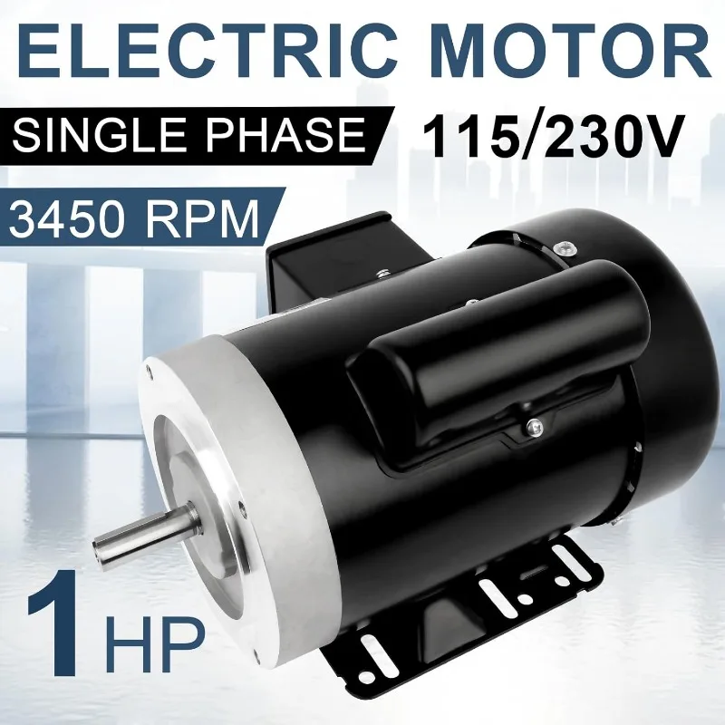 Motore elettrico da 1 HP Motore monofase per uso generale 3450 giri/min 115/230 V 11,2/5,6 A 56C Telaio TEFC CW/CCW