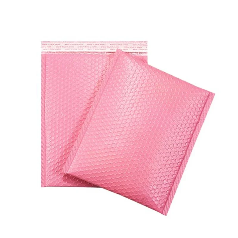 10PCS/Lot Kraft Paper Bubble Envelopes Bags Pink Shipping Mailing Jewelry Courier Packaging Mailer Padded Waterproof Garment