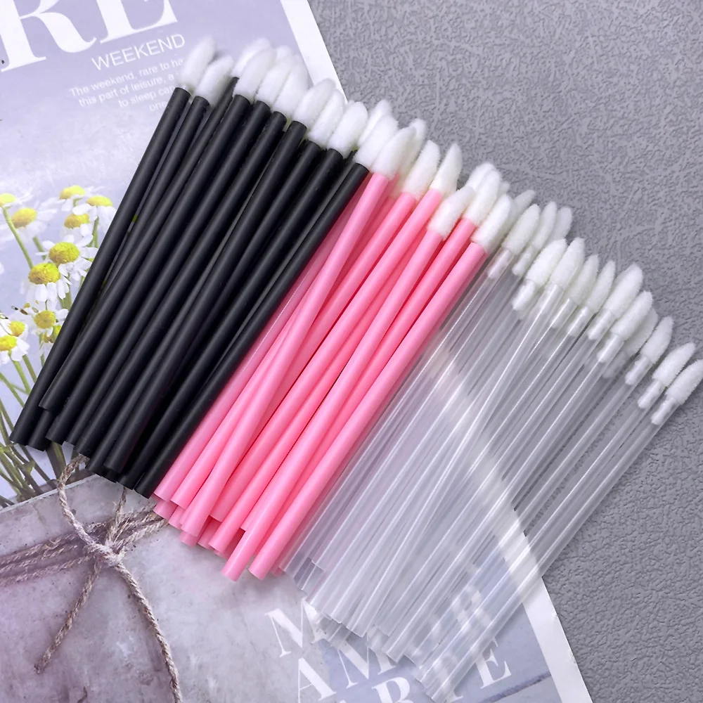 50/1000 PCS Disposable Lip Brush Women Accessories Wholesale Lipstick Gloss Wands Applicator Perfect Best Make Up Tool Hotting