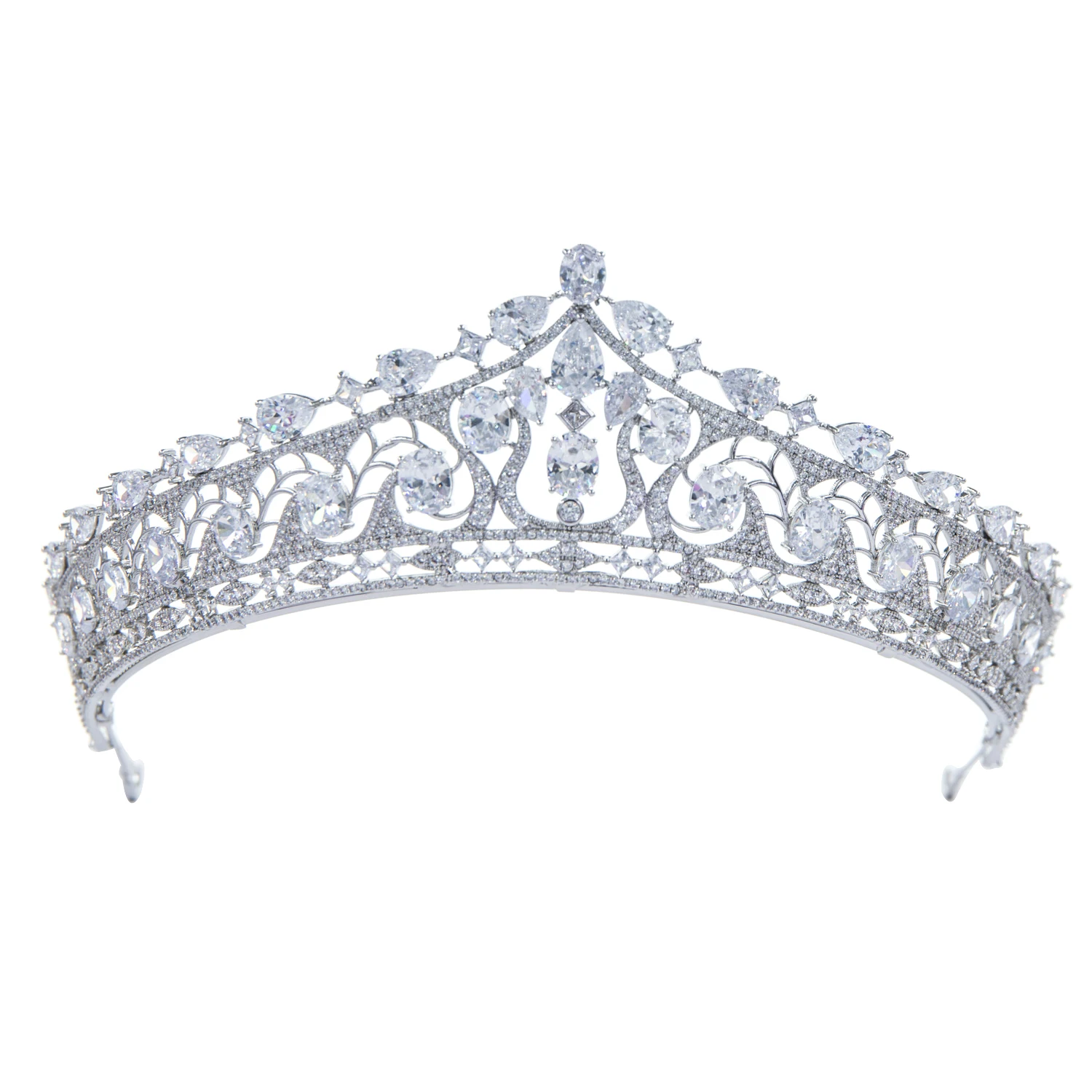 Gorgeous Cubic Zirconia Wedding Bridal Princess Tiara Crown Diadem Women Hair Jewelry Accessories CH10481