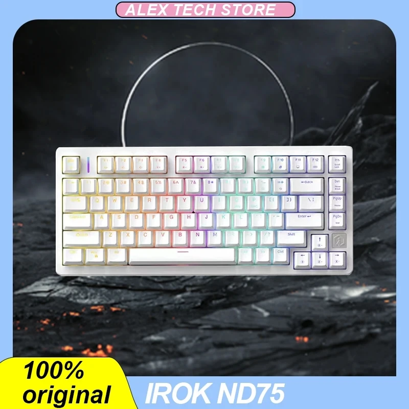 

Механическая клавиатура Irok Nd75, 8000 Гц, Rgb, 81 клавиши, горячая замена, магнитный переключатель, проводная игровая клавиатура под заказ, аксессуары для ПК