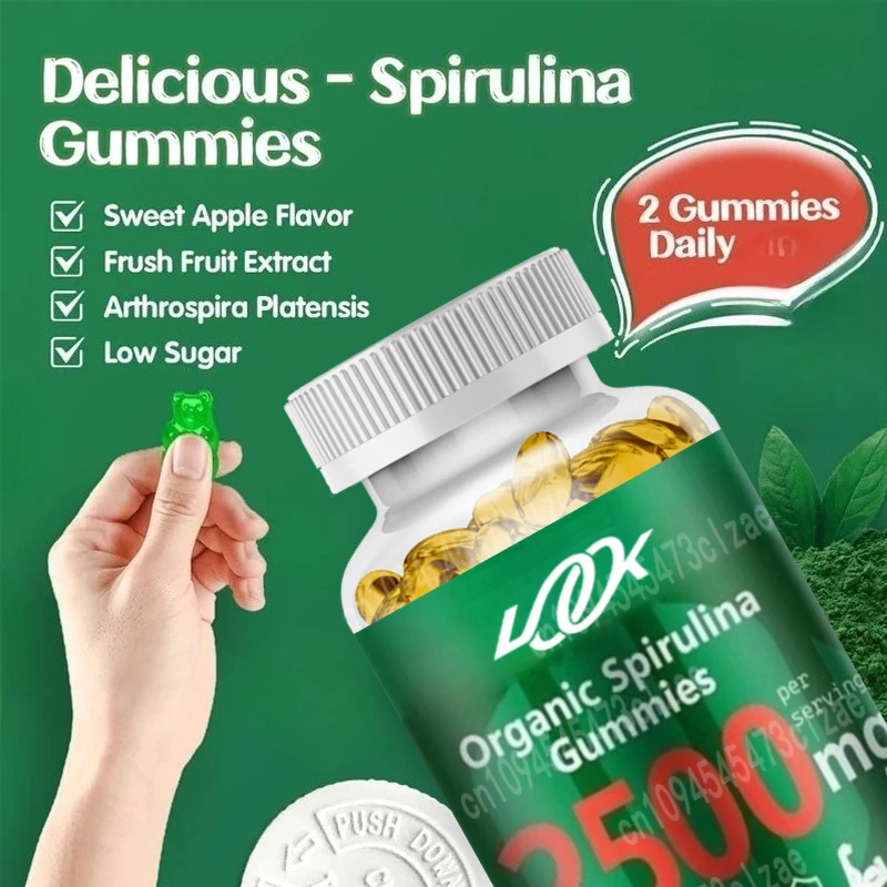 

Губки для спирулины, органическая спирулина, 2500 мг улучшает ежедневную энергию — содержащий морских водорослей, хлорофилл, без ГМО, без глютена