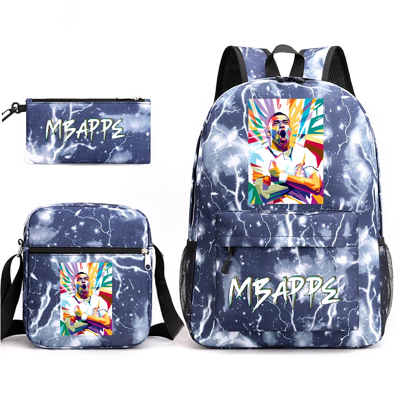 Print Student Backpack Set, saco de escola infantil, bolsa de ombro, estojo, 3 pcs