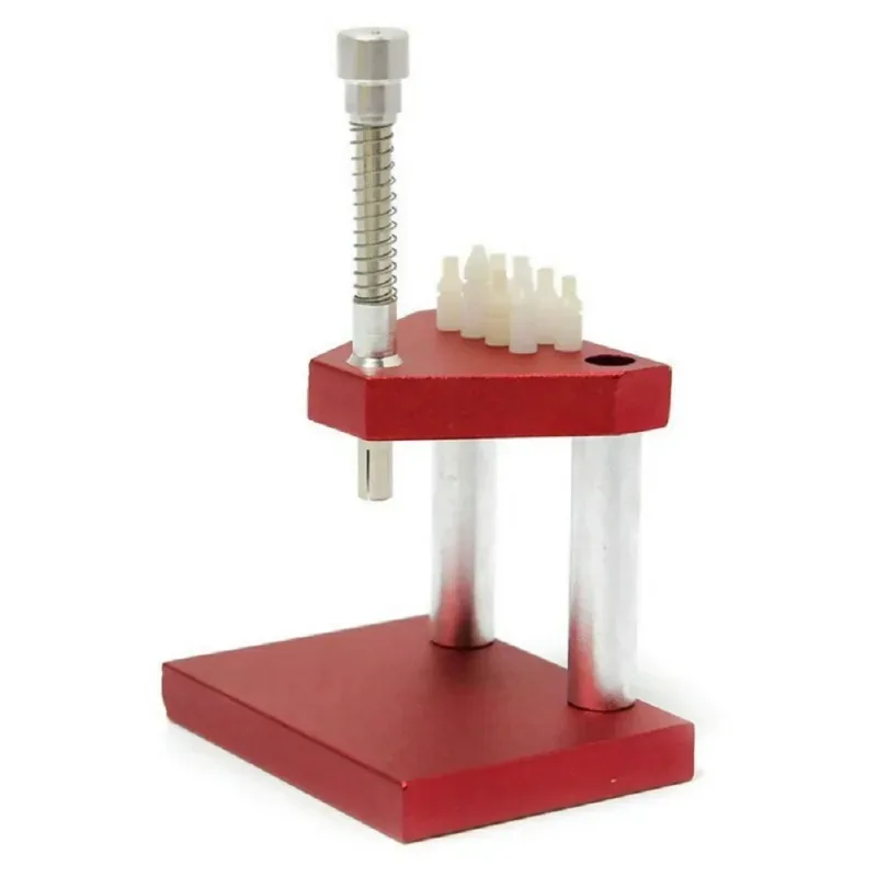 2pcs Professional Watch Hand Press Presser Setting Fitting Watch Repair Tool with 6 Plastic Dies Watch Repair Toolss