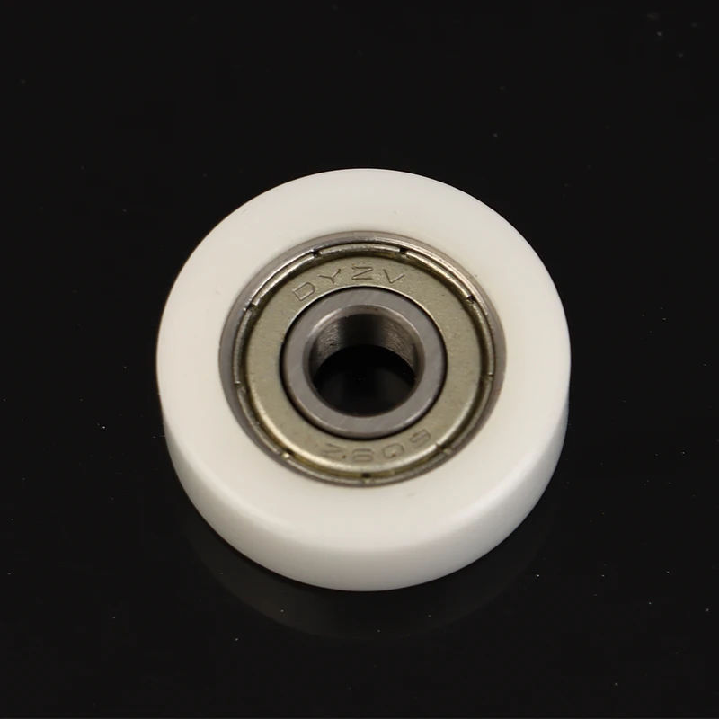 1Pcs 608 ZZ 8*30*10mm POM Nylon Round Type Roller Wheel POM Wrapped 608ZZ Bearing Pulley Plastic Wheel Bearing Pulley