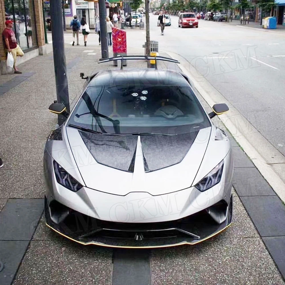 

Carbon Fiber Material Front Bumper Engine Hood Body Kits For Lamborghini Huracan LP580 LP610 1016 Style 2014-2019