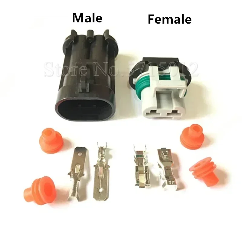 2 Hole 15363990 15363993 15344054 Automotive Fan Radiator Connector For BUICK Toyota Map Sensor Plug