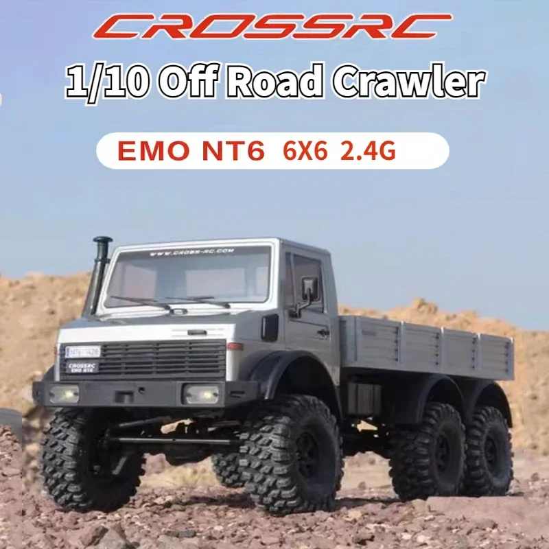 CROSSRC EMO NT6 1/10 Unimog 6WD 6X6 2.4G RC Car Climbing Off Road Crawler Electric Remote Control Vehicle Model Toy Boys Adult