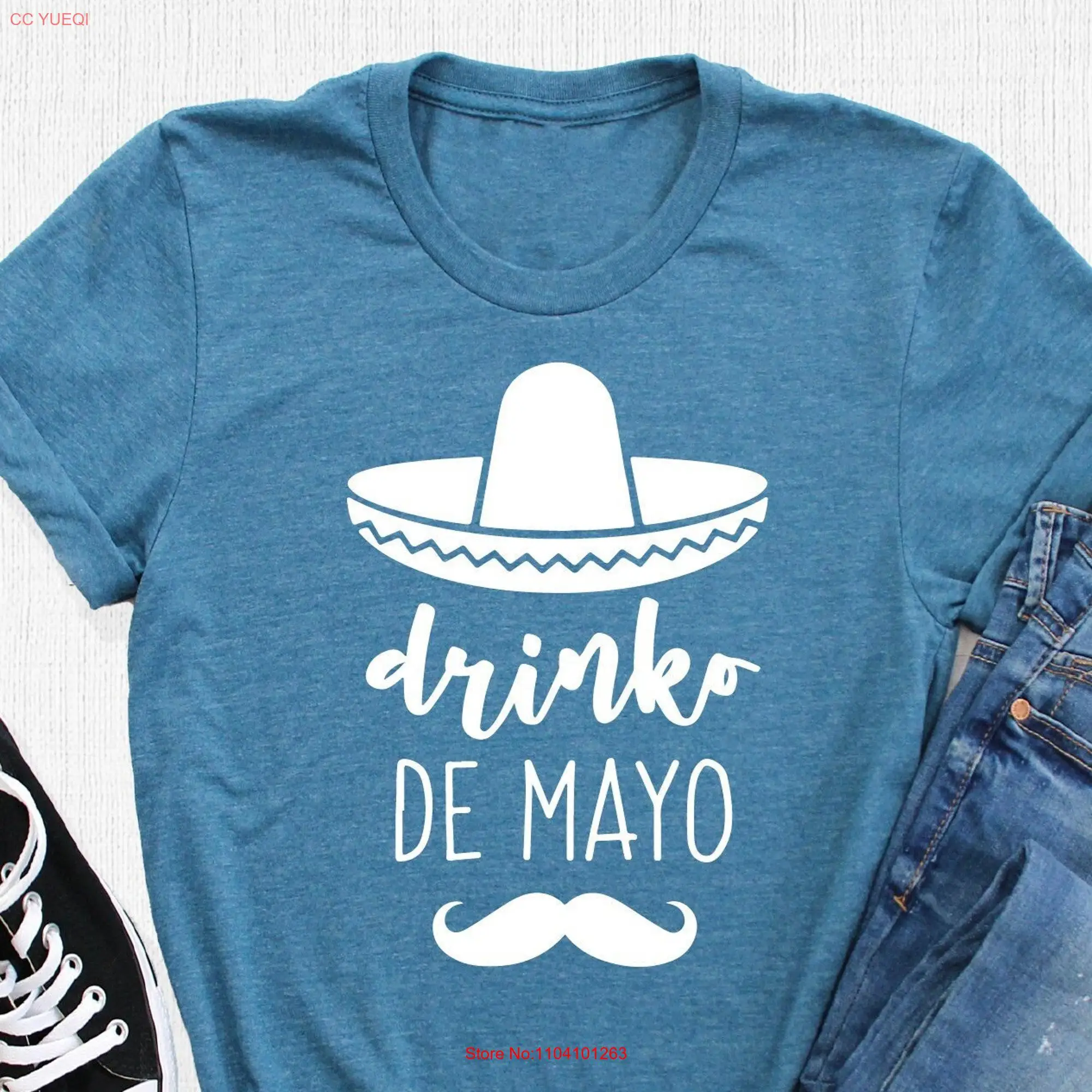 Sombrero And Mustache T Shirt Drinko De Mayo s for Men Mexico Vacation Fiesta Outfit Bachelorette Party