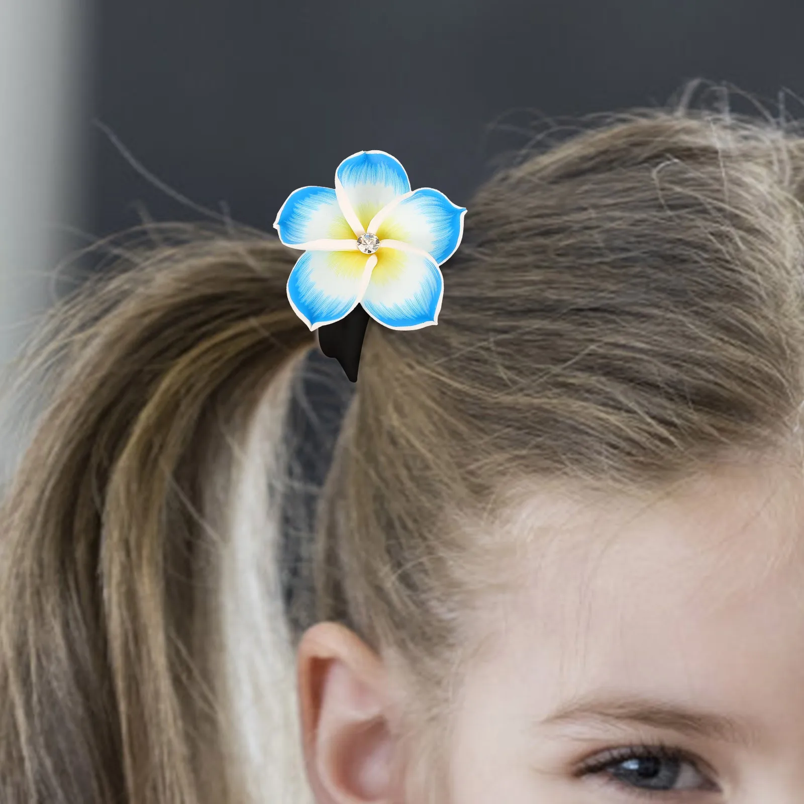 

2pcs Soft Ceramic Accessories Stylish Floral Elastic Hair Rope Scrunchies For Women Girls Ponytail Holders Durable Hair Ties