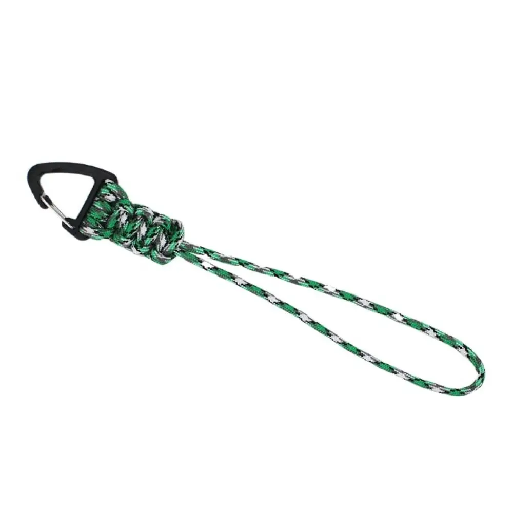 

Triangle Buckle Paracord Keychain Anti-lost Multifunctional Braided Woven Keychain High Strength 20cm Parachute Cord Carabiner