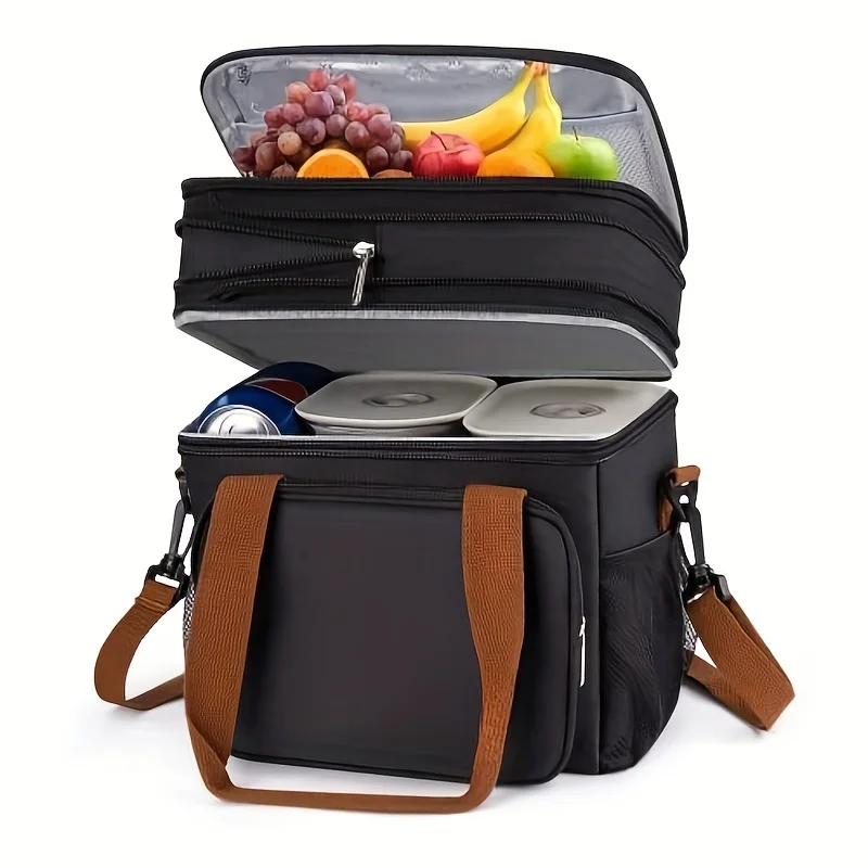 1 Piece Refrigerated, Insulated, Outdoor Carry-on, Insulated Lunch Box Bag, Essential for Camping, Picnics and Beaches