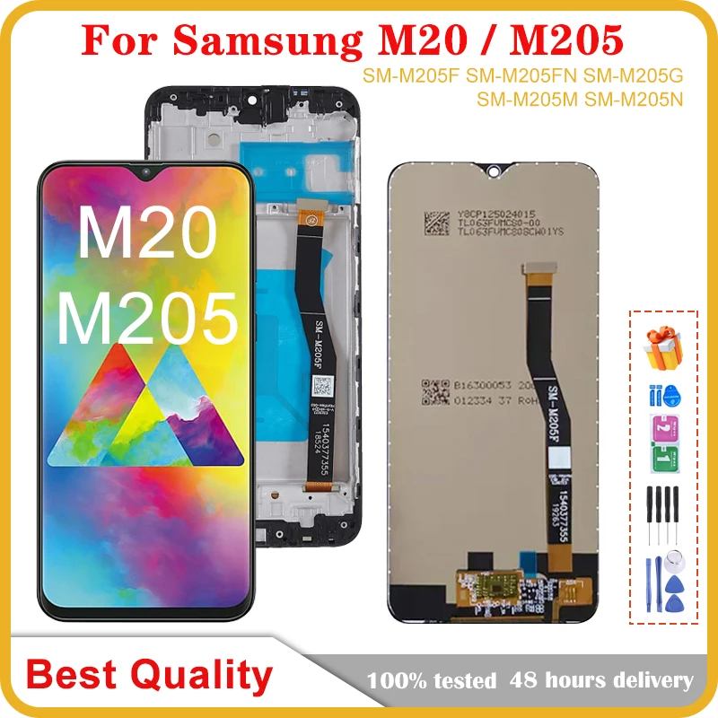 

6.3'' Original M20 lcd For Samsung Galaxy M20 2019 SM-M205 M205F M205G/DS LCD Display Touch Screen Digitizer Assembly Replace