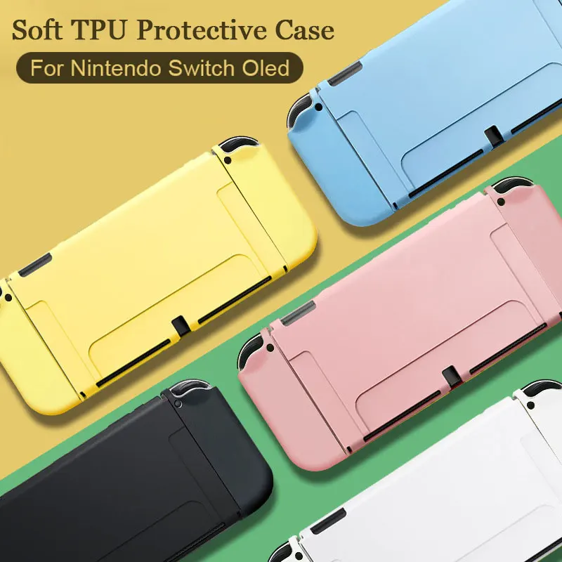 Custodia color caramello per Nintendo Switch Console di gioco Oled JoyCon Controller Shell Custodia protettiva morbida in silicone TPU Accessori