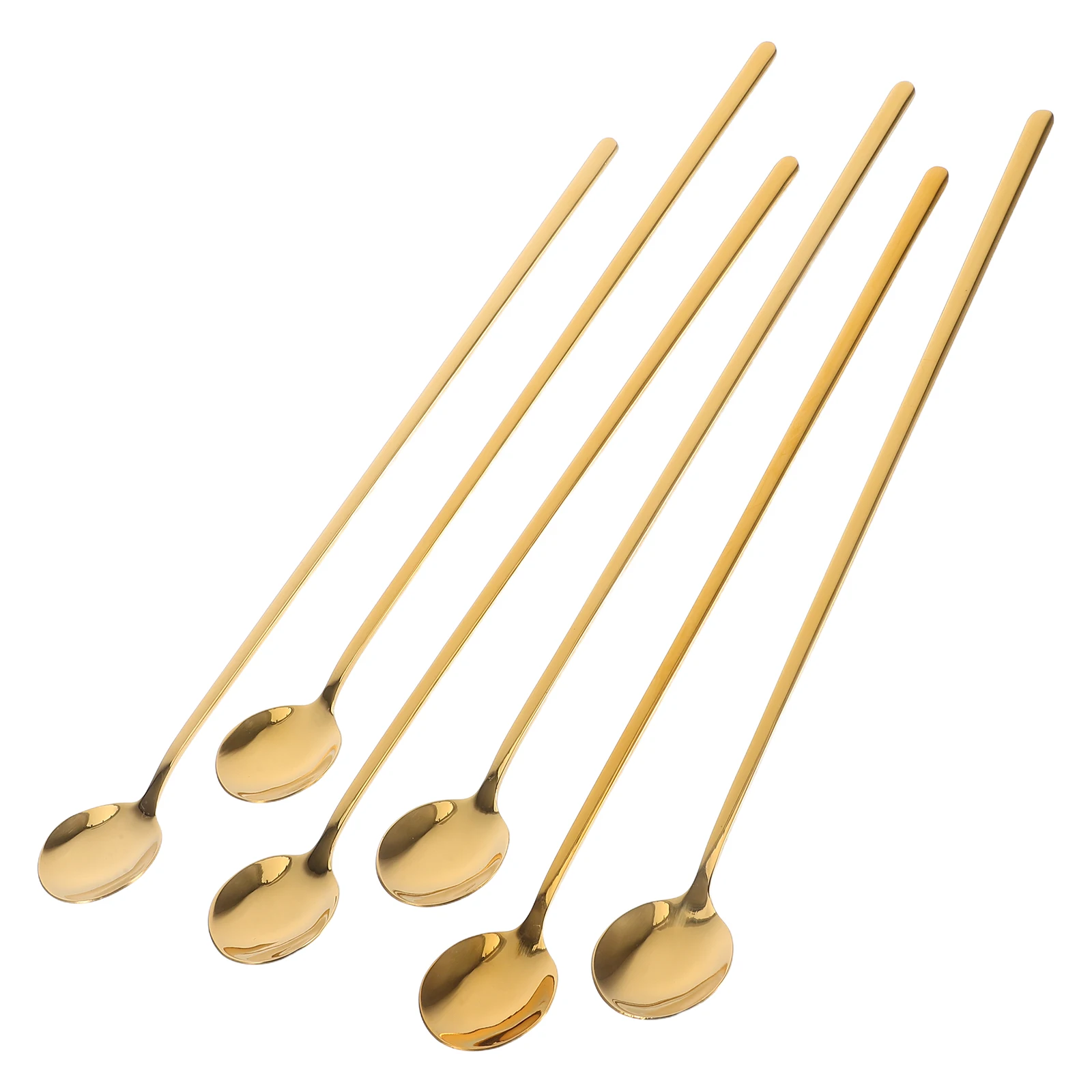 

6 Pcs Long-handled Coffee Stirring Spoon Spoons Ice Cream Cooking Stainless Steel Mixing Tea