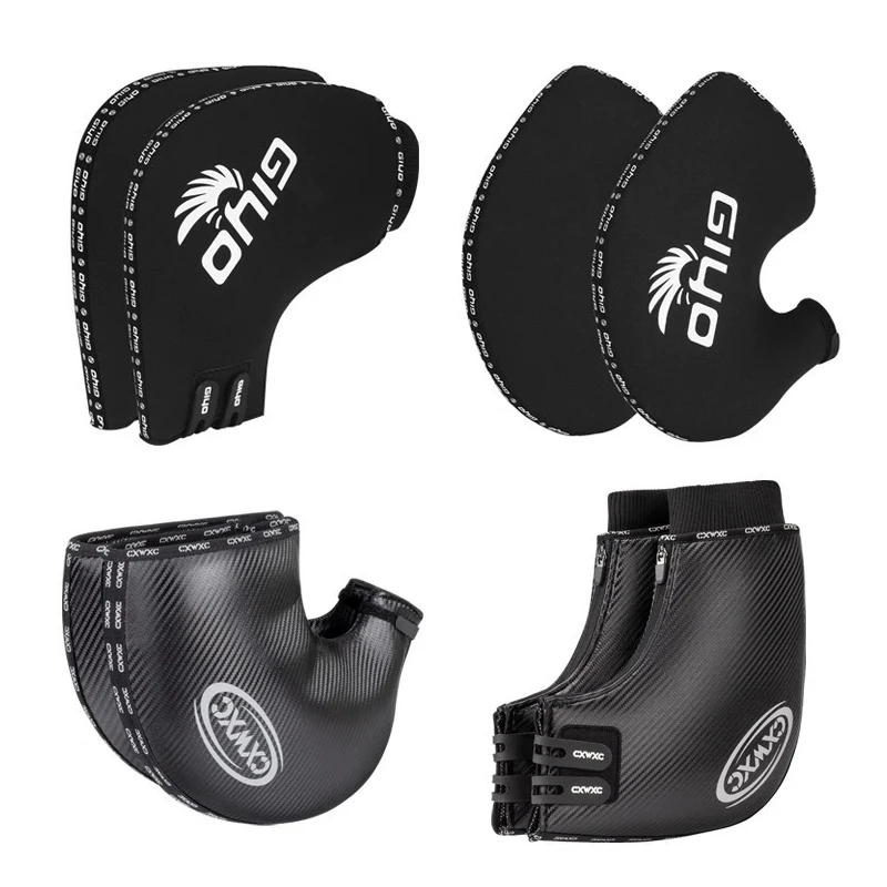 Inverno térmico montanha estrada ciclismo bicicleta barra luvas luvas à prova de vento guiador capa mais quente