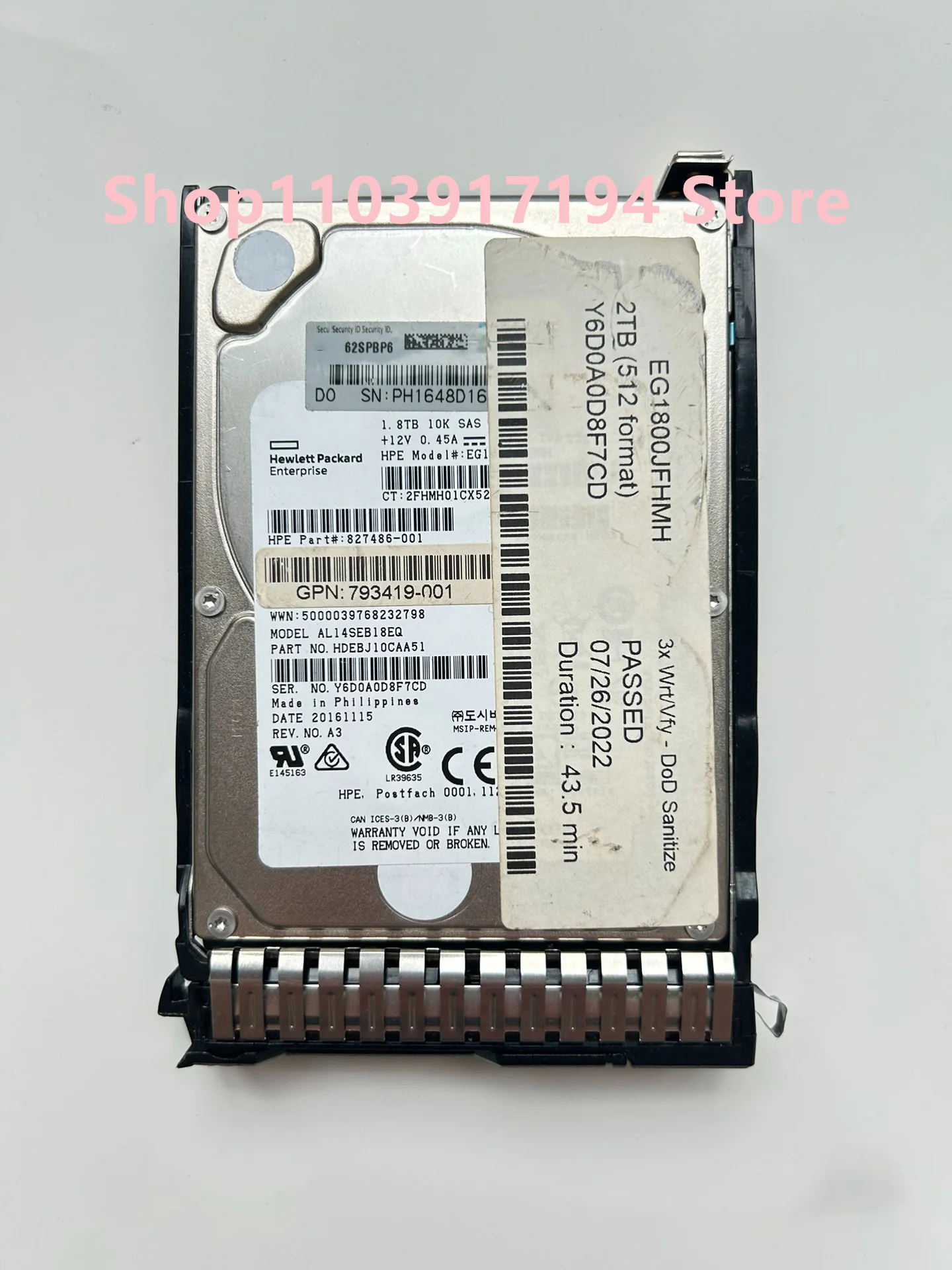 FOR HP  1.8T 791055-001 793419-001 827486-001  1.8T SAS 10K 12G 2.5 inch server hard disk