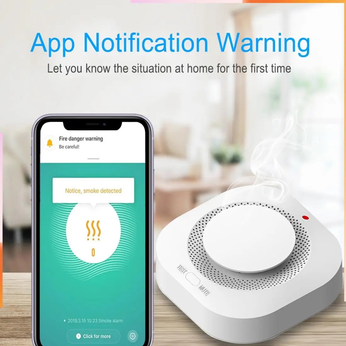 A92Z Tuya Wifi Rookmelder Sensor Smart Home Beveiliging Brandalarm Sensor Smart Life APP Voor Alexa Google Home