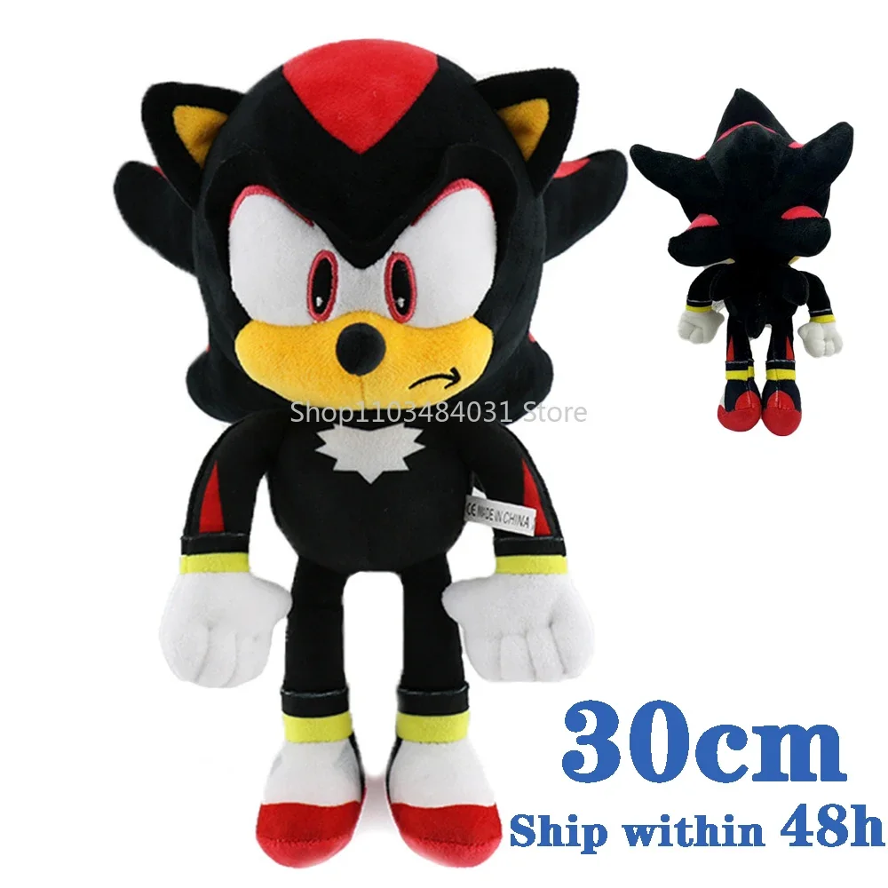 Nowy 30CM Super Sonic Pluszowe zabawki Jeż Amy Rose Knuckles Tails Śliczna kreskówka Miękka wypchana lalka Prezenty urodzinowe dla dzieci