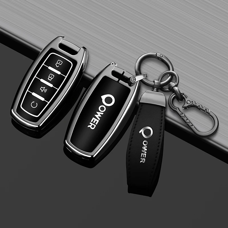 2026 Great Wall Poer GWM Ute Cannon Pao  Series Car Key Cover Case Protect Skin Holder Shell Keychain Accessories Man Zinc Alloy