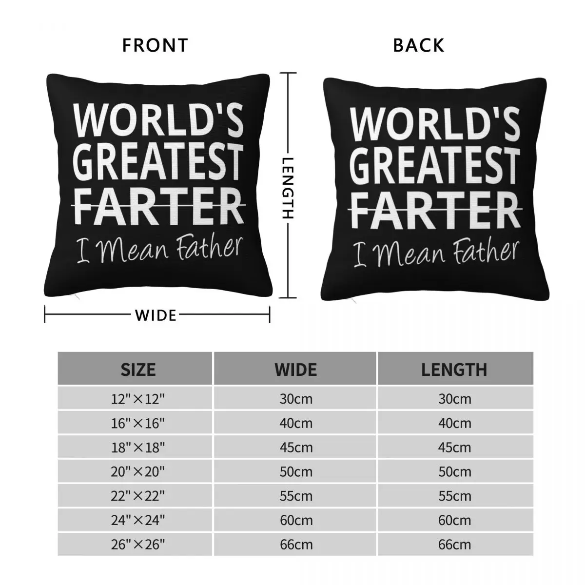 Greatest Farter I Mean Father Pillowcase Polyester Linen Velvet Printed Zip Decorative Throw Pillow Case Bed Cushion Cover