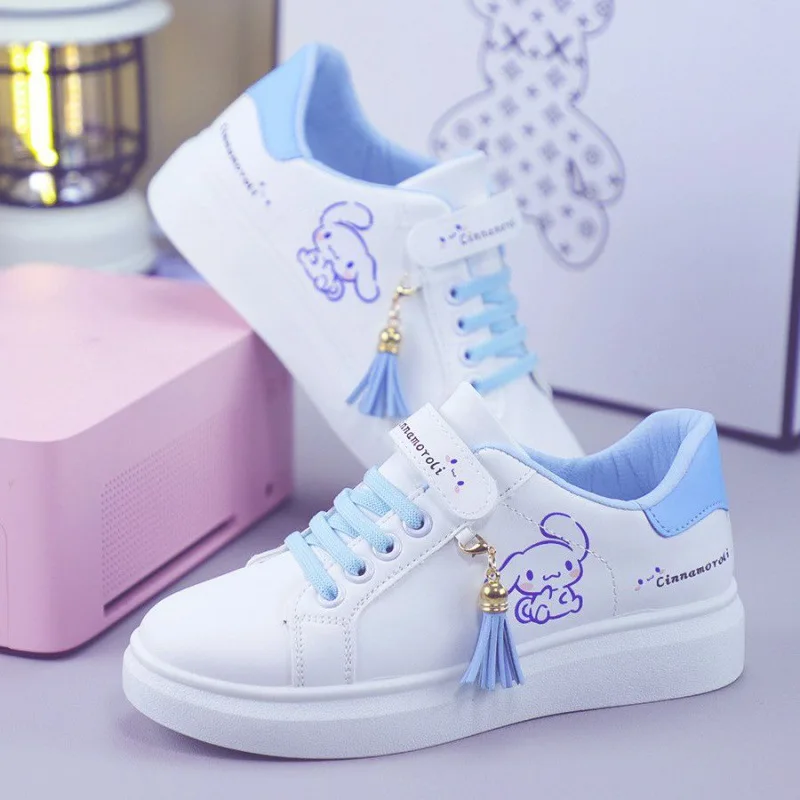 Sanrio Kawaii Cinnamoroll Tennis Shoes Girls Kuromi My Melody Sneakers Autumn Anime Cute Breathable Running Shoes Gifts for Kids