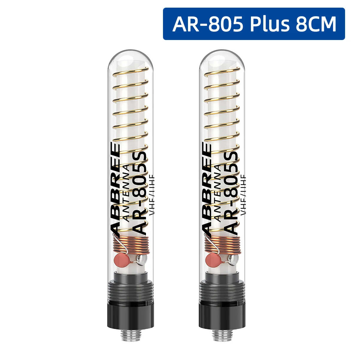 ABBREE Transparente AR-805 Plus AR-805S Dualband-Antenne mit hoher Verstärkung, SMA-Buchse, große Reichweite für Baofeng UV-5R UV-21 PRO Amateurfunk