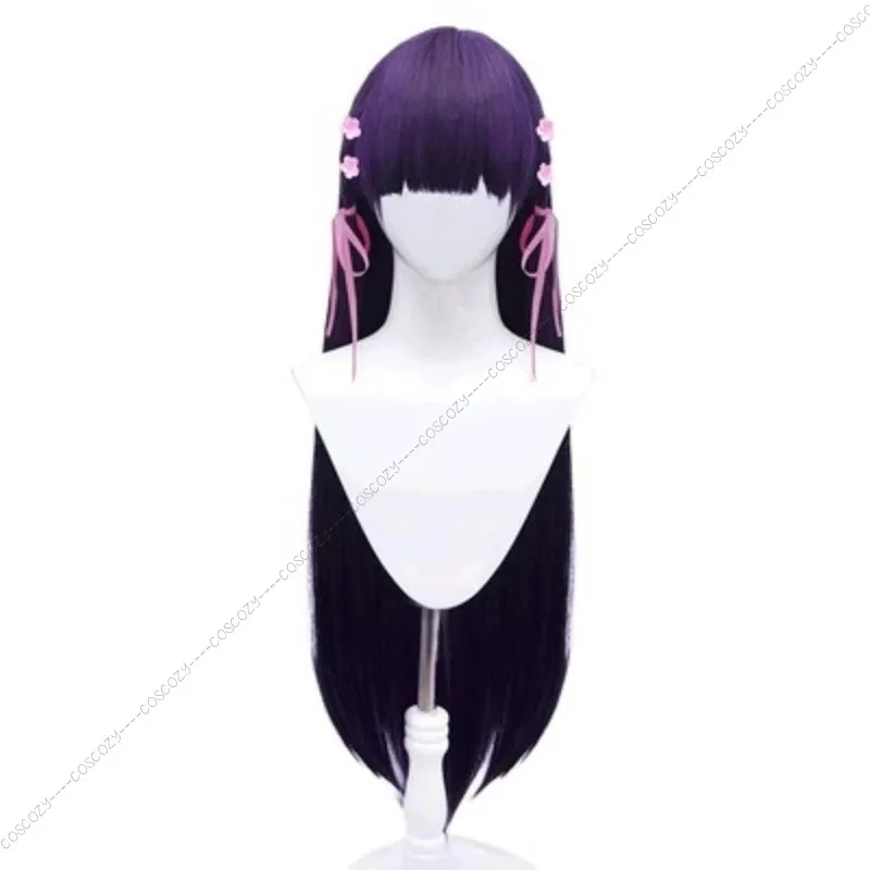 Sisi 2233cosplay anime meu feliz casamento traje flor impressa rosa kinomo miyo saimori peruca cosplay headwe