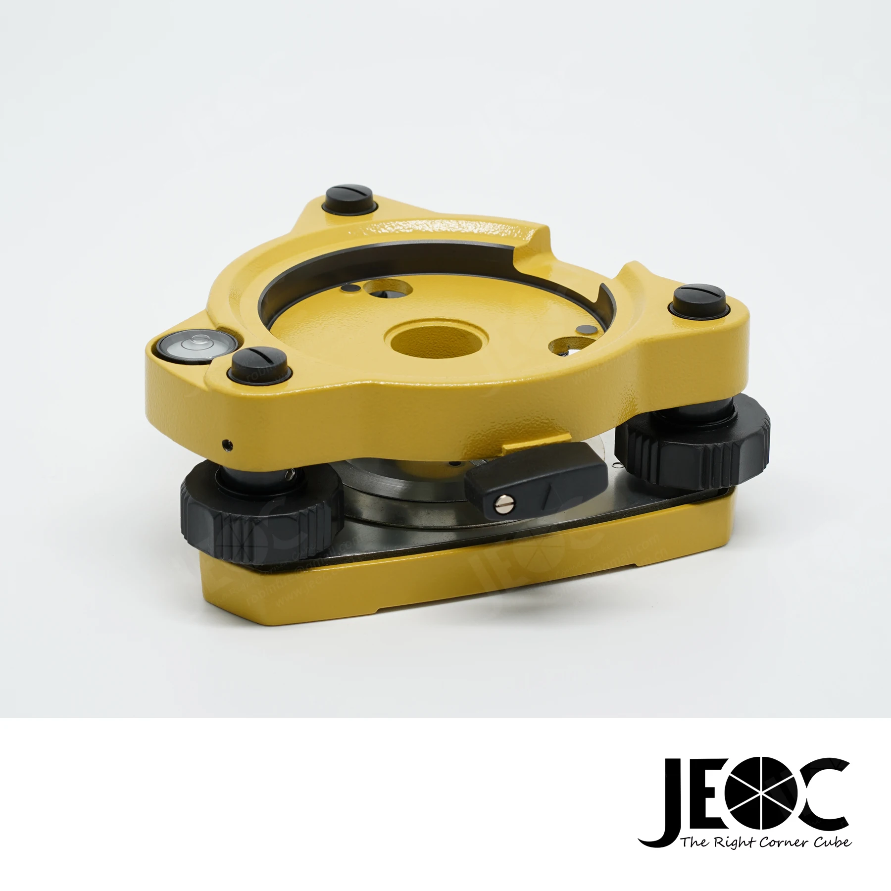 JEOC Tribrach, Japanese Style without Optical Plummet, Yellow Gray and Black, Land Surveying Equipment Accessories