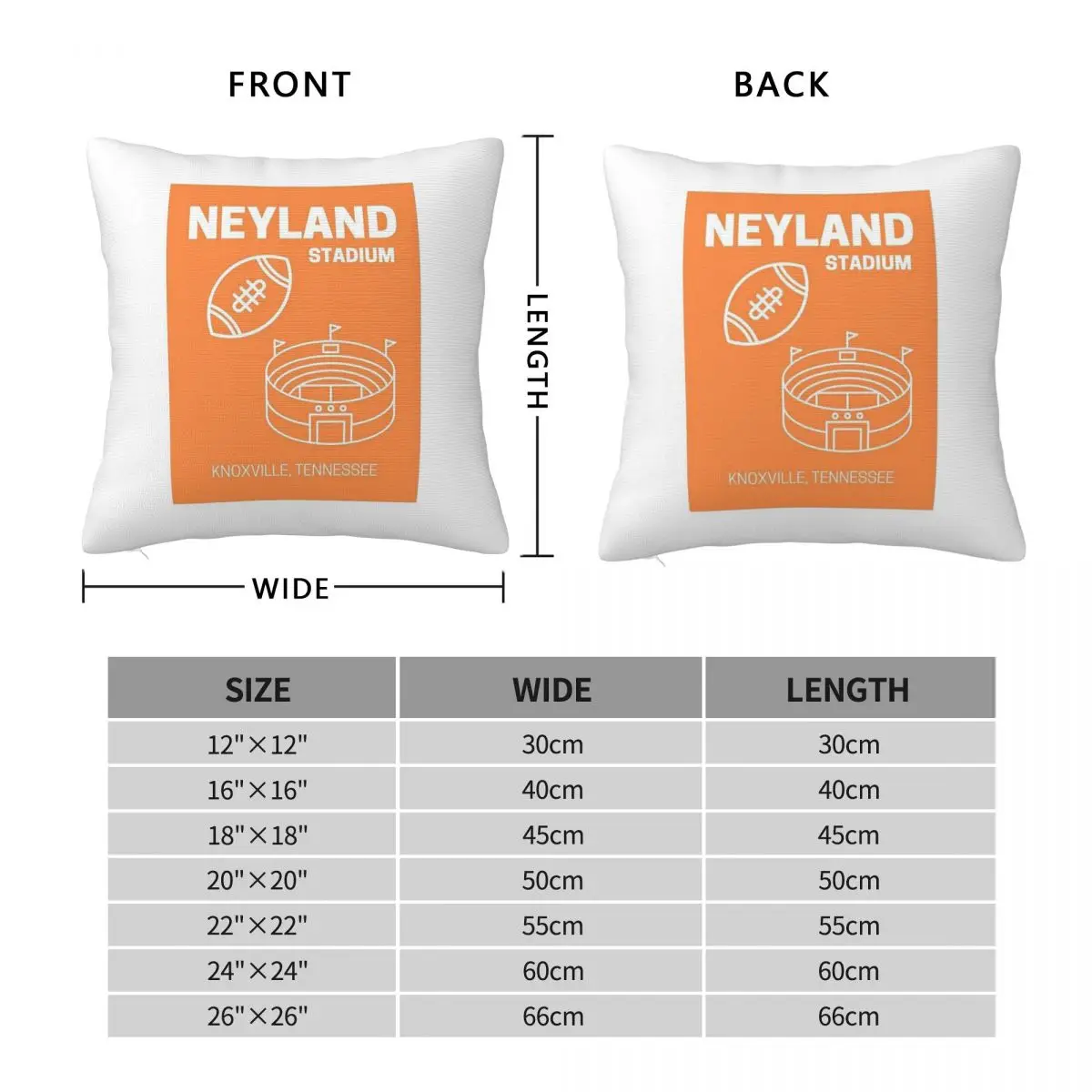 Tennessee Neyland Stadium Pillowcase Polyester Linen Velvet Pattern Zip Decorative Room Cushion Case 18