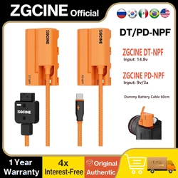 ZGCINE D-Tap & USB-C PD to Sony NP-F550 F570 F750 F770 F960 F970 F980 F990 Dummy Battery Cable for Camera Monitor LED Video Ligh