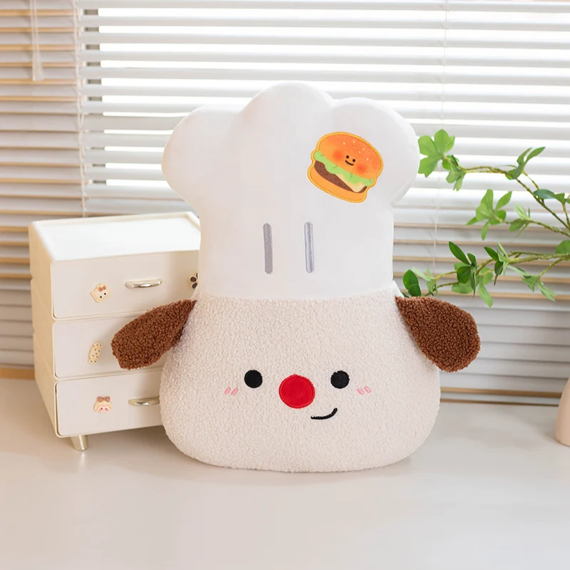 New Lovely Cartoon Animals Foodie Series Plush Throw Pillow Cute Elephant Doggy Bear Chef Doll Soft Comfy Pillow To Family