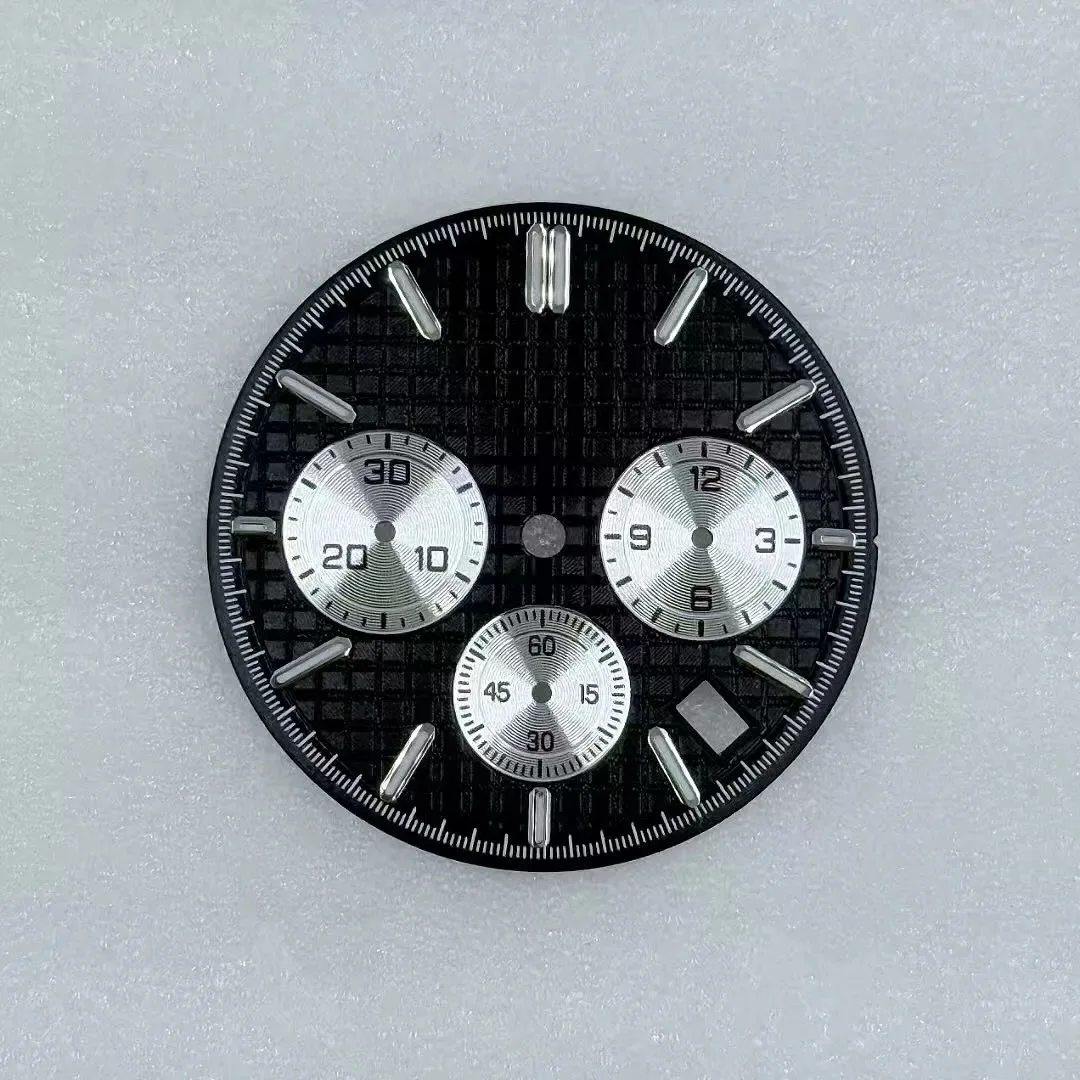 31.8mm Mechanical Timer Watch Dial and Hands Suitable for VK63 Quartz Movement Accessories Can Be Customized with Any Slogo